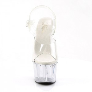 Pleaser Adore-708LS Sandaler Dame Clear | 428-PHKYZW