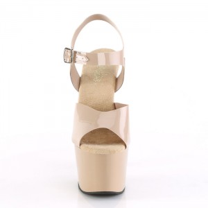 Pleaser Adore-708N Sandaler Dame Beige | 601-IPEDFC