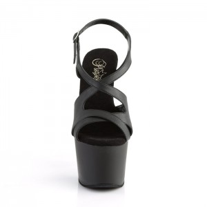 Pleaser Adore-730 Sandaler Dame Svarte Svarte | 734-CIYMGL