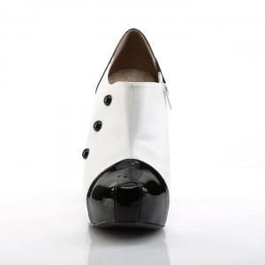 Pleaser Chloe-11 Pumps Dame Svarte Hvite | 468-XHJBOW