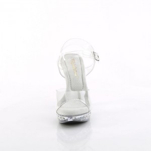 Pleaser Cocktail-508SDT Sandaler Dame Clear | 689-HDBOEC