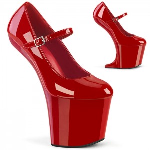 Pleaser Craze-880 Pumps Dame Rød | 538-QYOULH