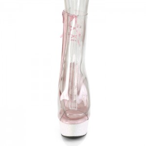 Pleaser Delight-1018C Støvler Dame Clear / Iridescent | 104-AZTXSV