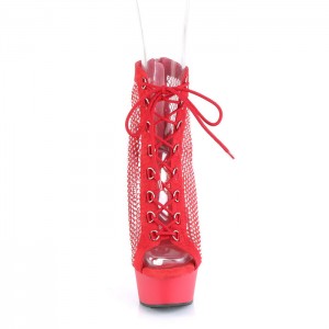 Pleaser Delight-600-33RM Støvler Dame Rød | 460-RGBFLY