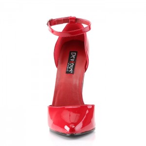 Pleaser Domina-402 Pumps Dame Rød | 249-GXEVIQ