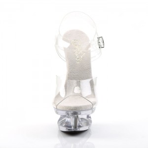 Pleaser Eclipse-608 Sandaler Dame Clear | 391-PAZEHI