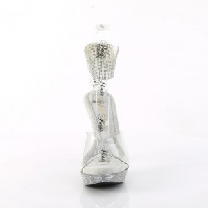 Pleaser Elegant-442 Sandaler Dame Clear | 498-OWKXDZ