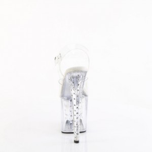 Pleaser Enchant-708RS Sandaler Dame Clear | 479-DXNVTJ