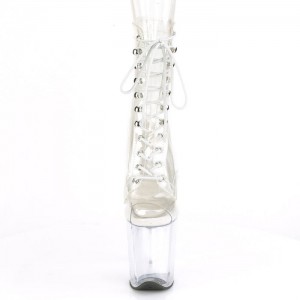 Pleaser Flamingo-1021C Støvler Dame Clear | 690-VRHDOI