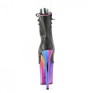 Pleaser Flamingo-1021RC-02 Støvler Dame Svarte Multicolor | 173-JTCEBQ