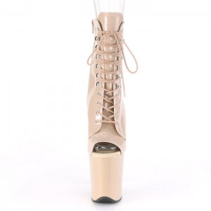 Pleaser Flamingo-1021 Støvler Dame Beige | 526-SNZGFI