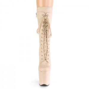 Pleaser Flamingo-1050FS Støvler Dame Beige | 947-IHXGUN