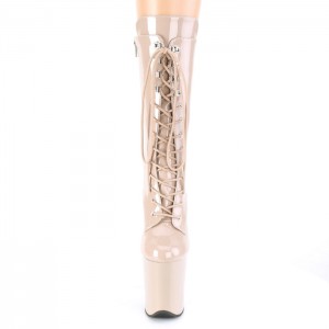 Pleaser Flamingo-1050 Støvler Dame Beige | 052-KCAHZI