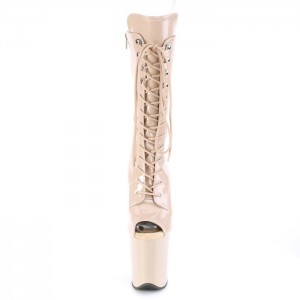 Pleaser Flamingo-1051 Støvler Dame Beige | 478-JZMXBL