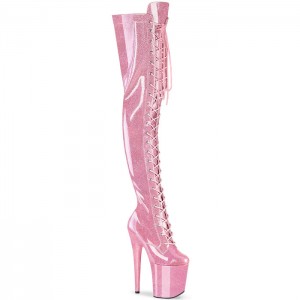 Pleaser Flamingo-3020GP Støvler Dame Rosa | 568-GYSWBQ