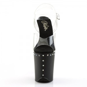 Pleaser Flamingo-808ABLS Sandaler Dame Svarte | 134-WOCMVU