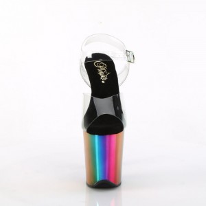 Pleaser Flamingo-808RC Sandaler Dame Multicolor | 748-IGBSQW