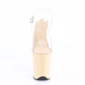 Pleaser Flamingo-808 Sandaler Dame Beige | 913-NKAEFG