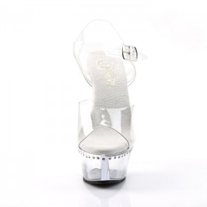 Pleaser Kiss-208LS Pumps Dame Clear | 053-VORHMW