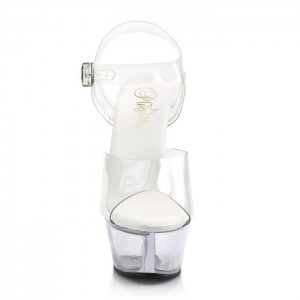 Pleaser Kiss-208VL Sandaler Dame Clear | 901-YQOMLC