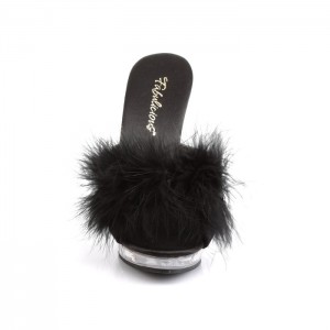 Pleaser Lip-101-8 Badesandaler Dame Svarte | 927-WJNMTI