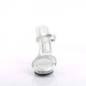 Pleaser Lip-102-2 Badesandaler Dame Clear | 869-VINSPD