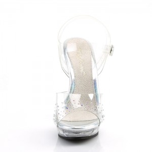 Pleaser Lip-108SD Sandaler Dame Clear | 624-AHPUCE