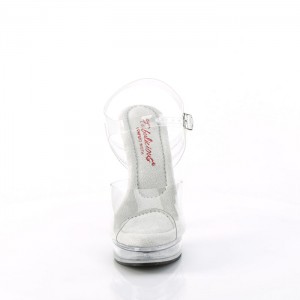 Pleaser Majesty-508 Sandaler Dame Clear | 739-FLCOTJ