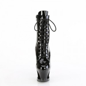 Pleaser Moon-1020SK T-Straps Dame Svarte | 012-QUVDAZ