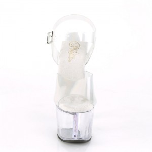 Pleaser Sky-308N-RBH Sandaler Dame Clear | 091-BRDJZH