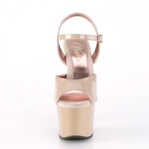 Pleaser Sky-309TT Sandaler Dame Beige Rosa Gull | 360-WUAFTK