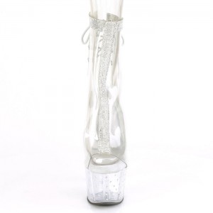 Pleaser Stardust-1018C-2RS Støvler Dame Clear | 653-PGNBOE