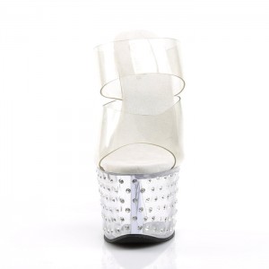 Pleaser Stardust-702 Badesandaler Dame Clear | 678-IQBXCU