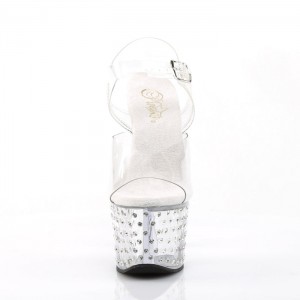 Pleaser Stardust-708 Sandaler Dame Clear | 732-RBOXFH