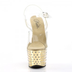 Pleaser Stardust-708 Sandaler Dame Gull | 126-AJOBTL