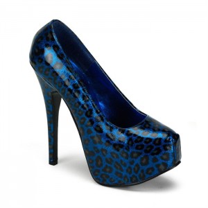 Pleaser Teeze-37 Pumps Dame Blå | 890-QPHYWT