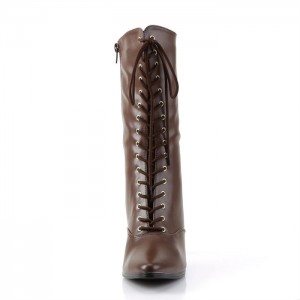 Pleaser Victorian-120 Støvler Dame Brune | 140-JORKXW