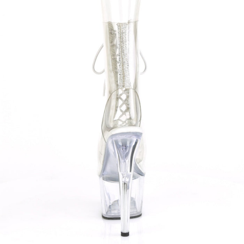 Pleaser Adore-1016C-2 Støvler Dame Clear | 791-UWAGIQ