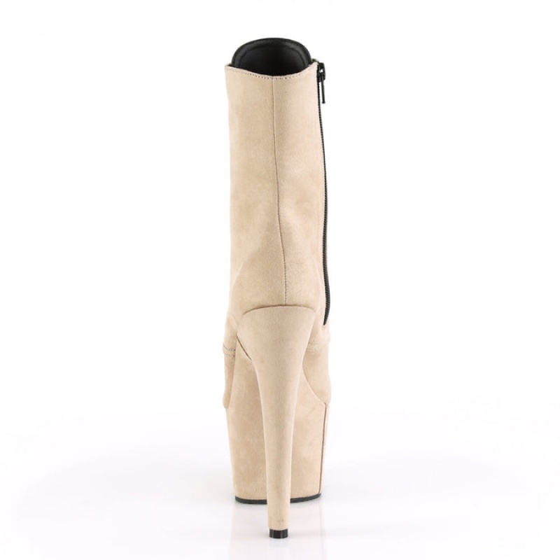 Pleaser Adore-1020FS Støvler Dame Beige | 480-WZYSRC