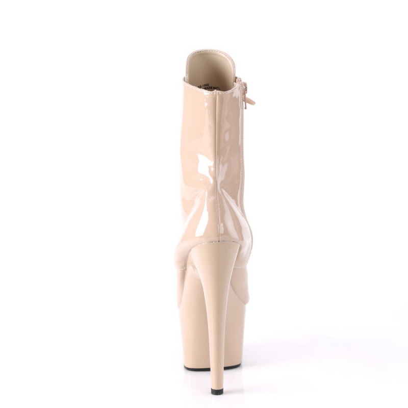 Pleaser Adore-1020 Støvler Dame Beige | 746-IRNOCU