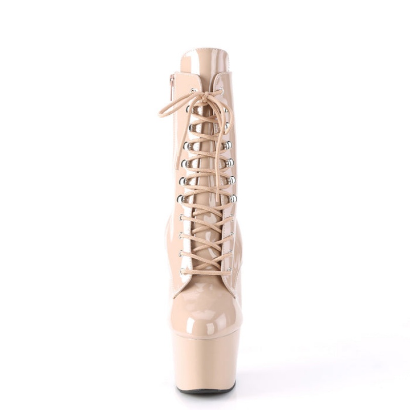 Pleaser Adore-1020 Støvler Dame Beige | 746-IRNOCU