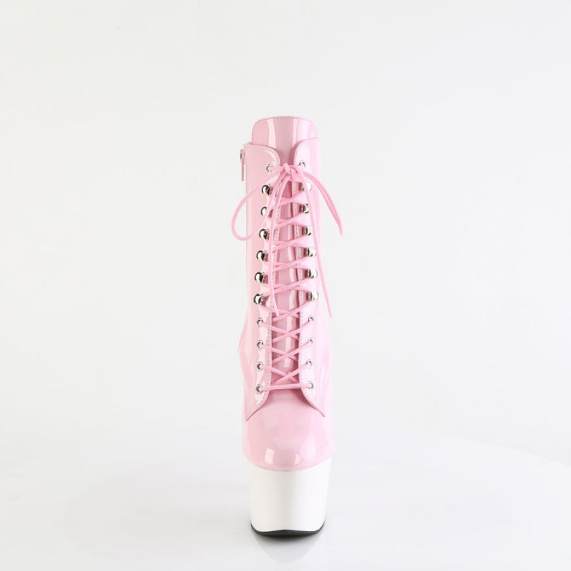 Pleaser Adore-1020 Støvler Dame Rosa Hvite | 897-SBLQNW