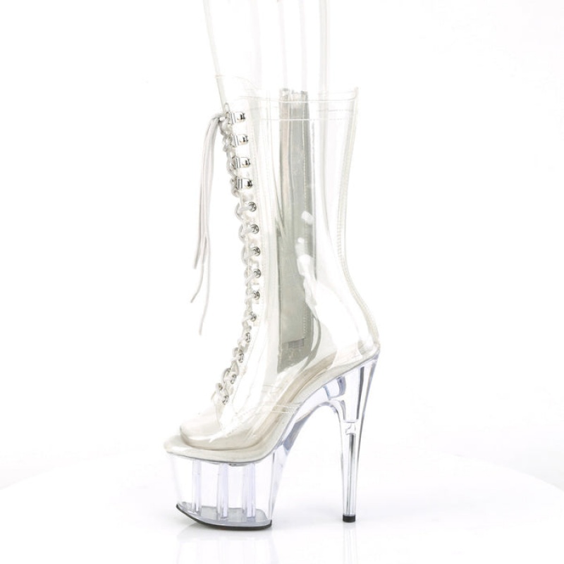 Pleaser Adore-1050C Støvler Dame Clear | 869-ZNHWDX