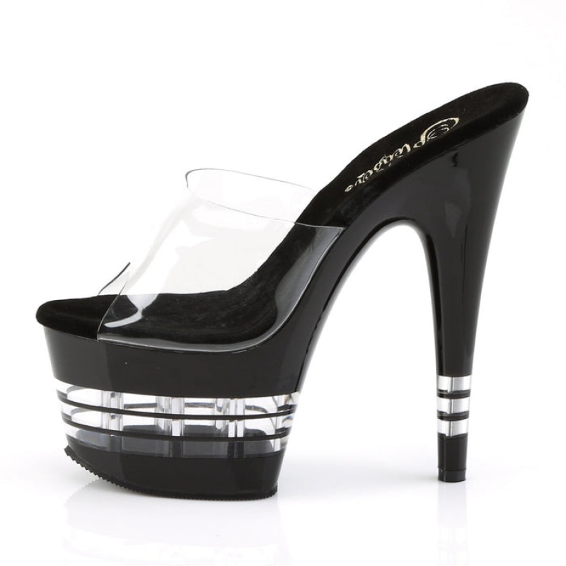 Pleaser Adore-701LN Badesandaler Dame Svarte | 210-KRZEQS