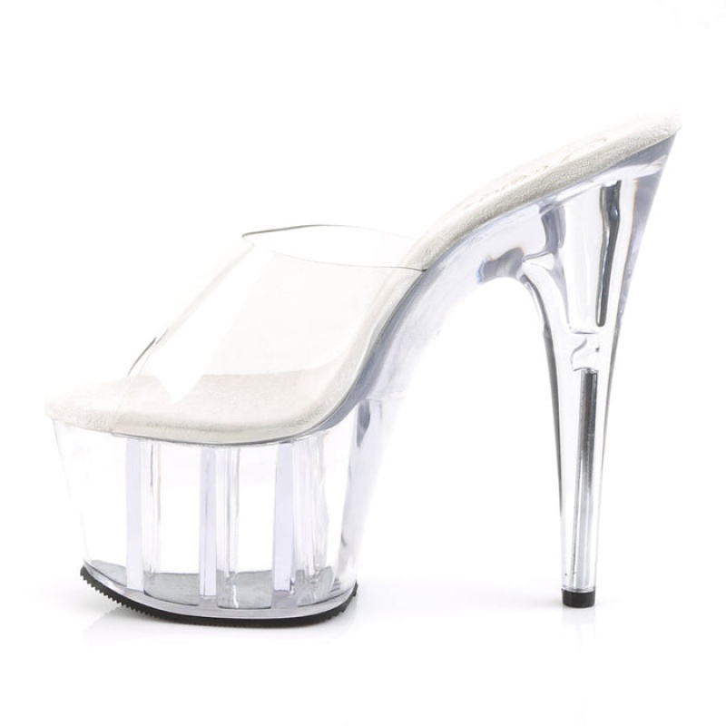 Pleaser Adore-701 Badesandaler Dame Clear | 457-LNDTFP