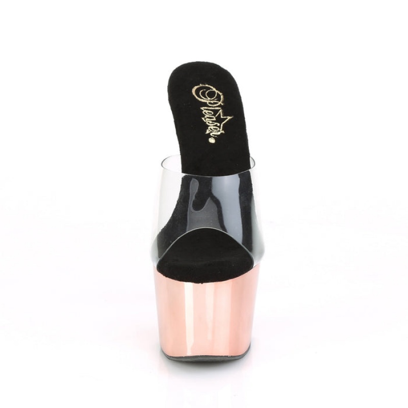 Pleaser Adore-701 Badesandaler Dame Rosa Gull | 130-UVLQXM