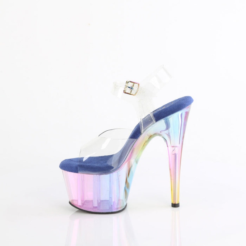 Pleaser Adore-708HT Sandaler Dame Blå | 734-YRVJCO