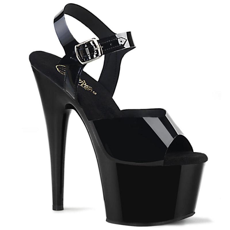 Pleaser Adore-708N Sandaler Dame Svarte | 946-LKIJDB