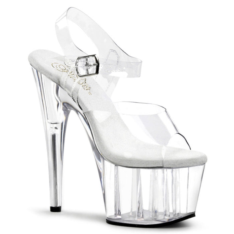 Pleaser Adore-708 Sandaler Dame Clear | 613-GYAEDO