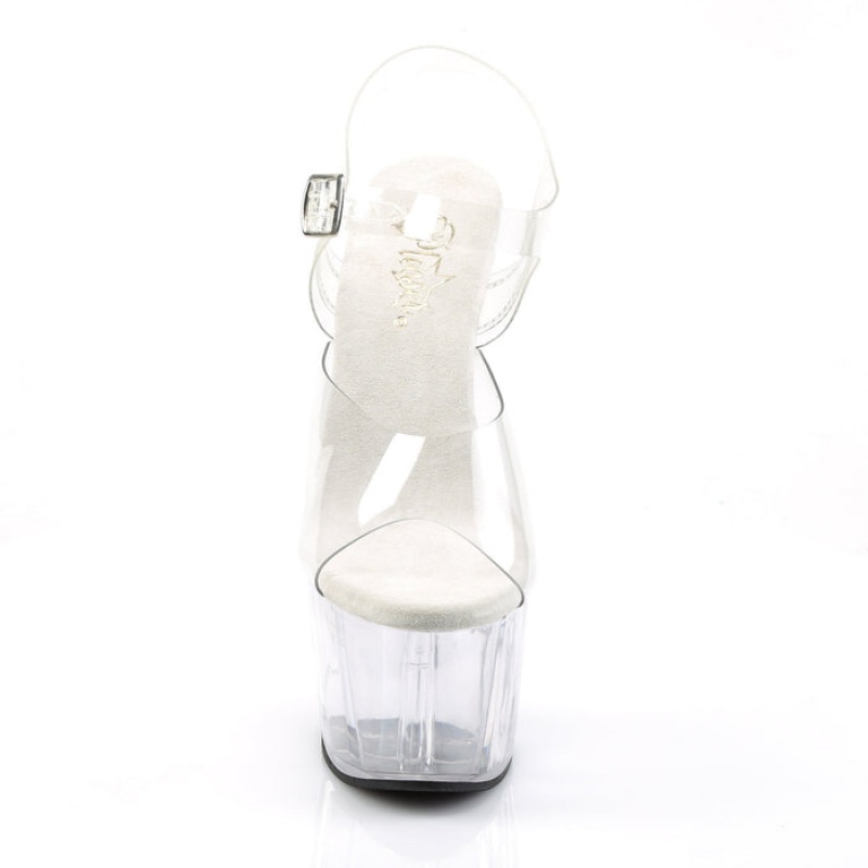 Pleaser Adore-708 Sandaler Dame Clear | 613-GYAEDO